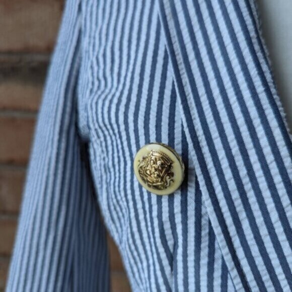 Dynamite seersucker striped blazer jacket - Picture 3 of 7